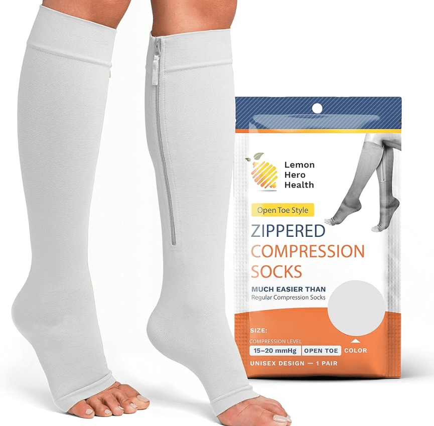 support hose with zipper